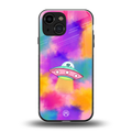 lil colourful alien back phone cover | glass case for iphone 13 mini