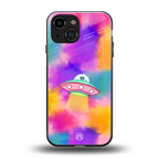 lil colourful alien back phone cover | glass case for iphone 13 mini