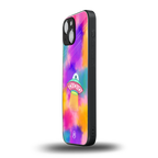 lil colourful alien back phone cover | glass case for iphone 13 mini