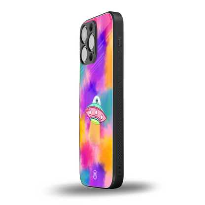 lil colourful alien back phone cover | glass case for iphone 13 pro max