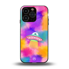 lil colourful alien back phone cover | glass case for iphone 13 pro
