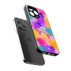 lil colourful alien back phone cover | glass case for iphone 13 pro