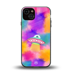 lil colourful alien back phone cover | glass case for iphone 13