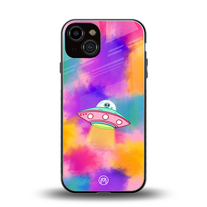 lil colourful alien back phone cover | glass case for iphone 13
