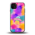 lil colourful alien back phone cover | glass case for iphone 14 plus