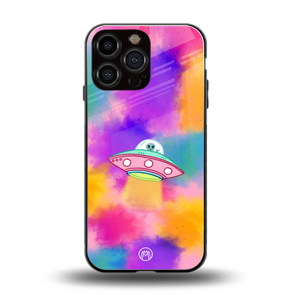 lil colourful alien back phone cover | glass case for iphone 14 pro max