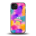 lil colourful alien back phone cover | glass case for iphone 15