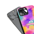 lil colourful alien back phone cover | glass case for iphone 13 pro