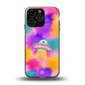 lil colourful alien back phone cover | glass case for iphone 16 pro