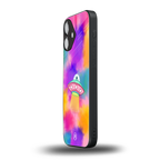lil colourful alien back phone cover | glass case for iphone 16