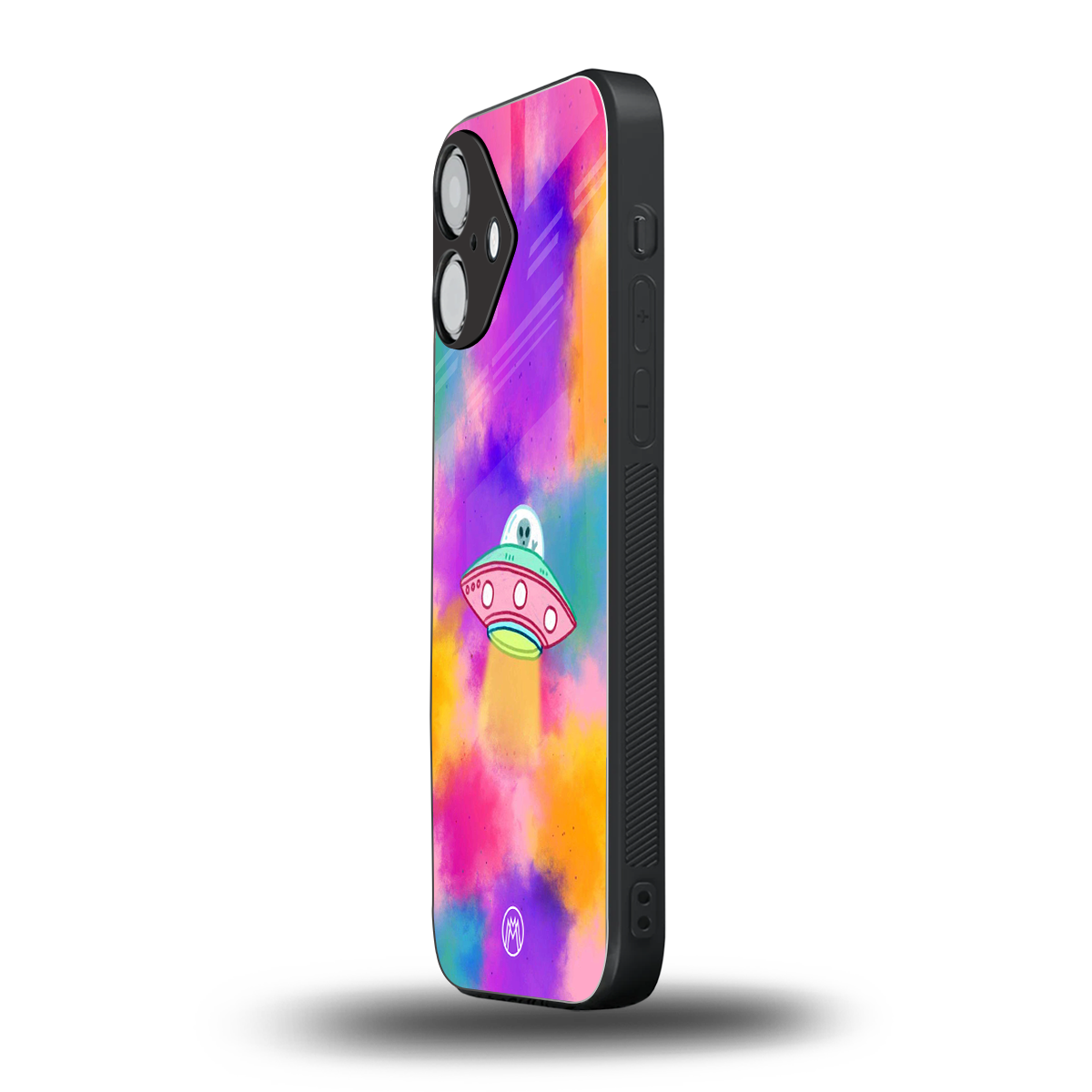 lil colourful alien back phone cover | glass case for iphone 16