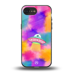 lil colourful alien back phone cover | glass case for iphone 16e