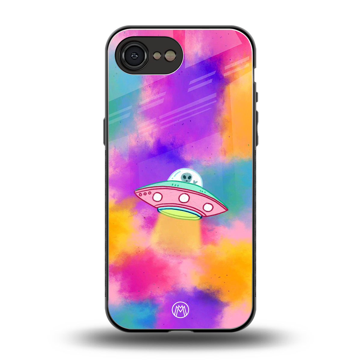 lil colourful alien back phone cover | glass case for iphone 16e