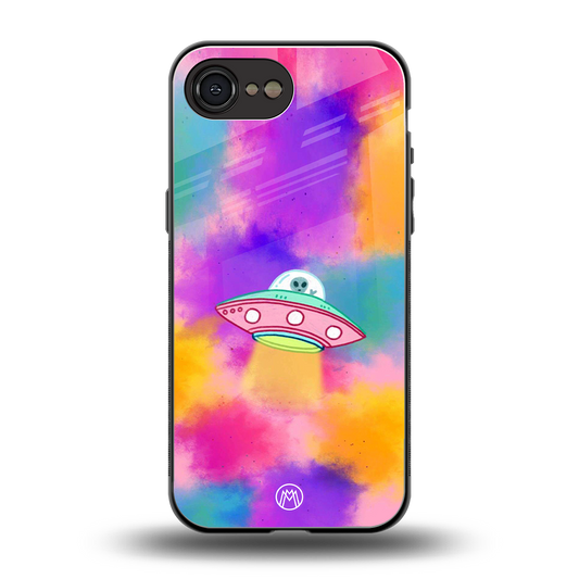 lil colourful alien back phone cover | glass case for iphone 16e