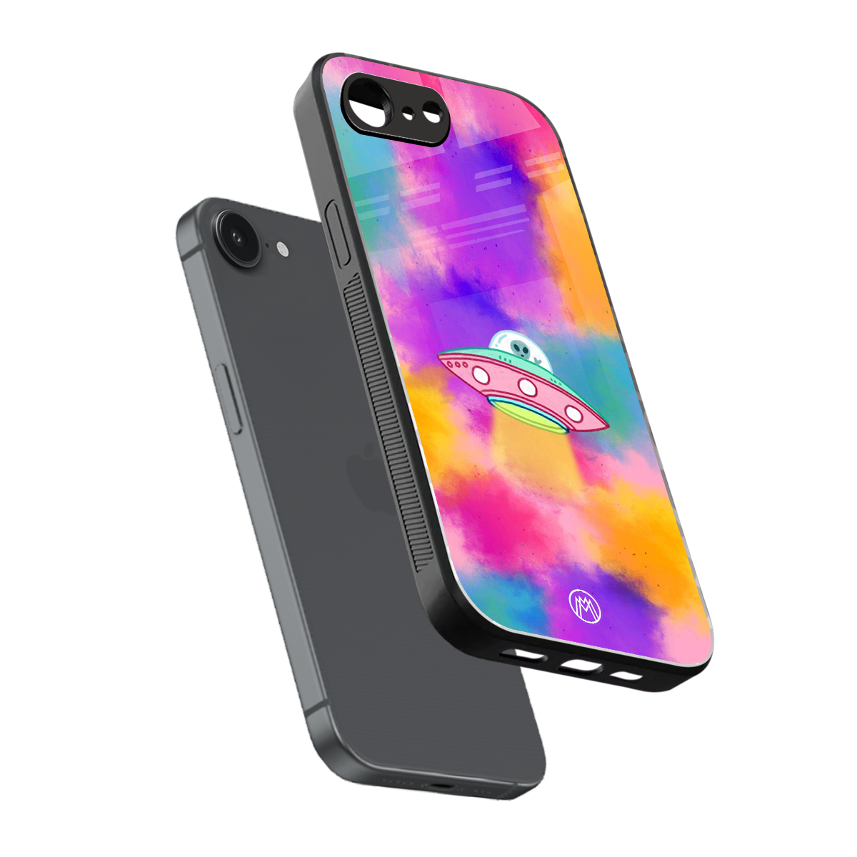 lil colourful alien back phone cover | glass case for iphone 16e