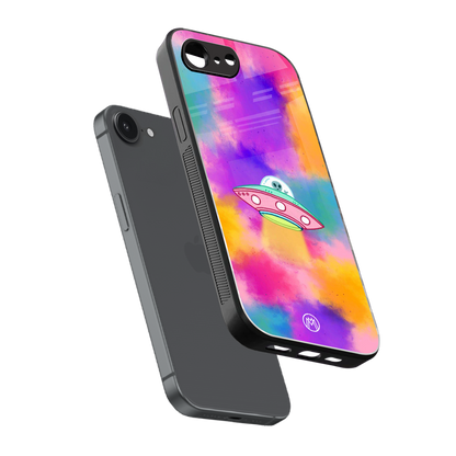 lil colourful alien back phone cover | glass case for iphone 16e
