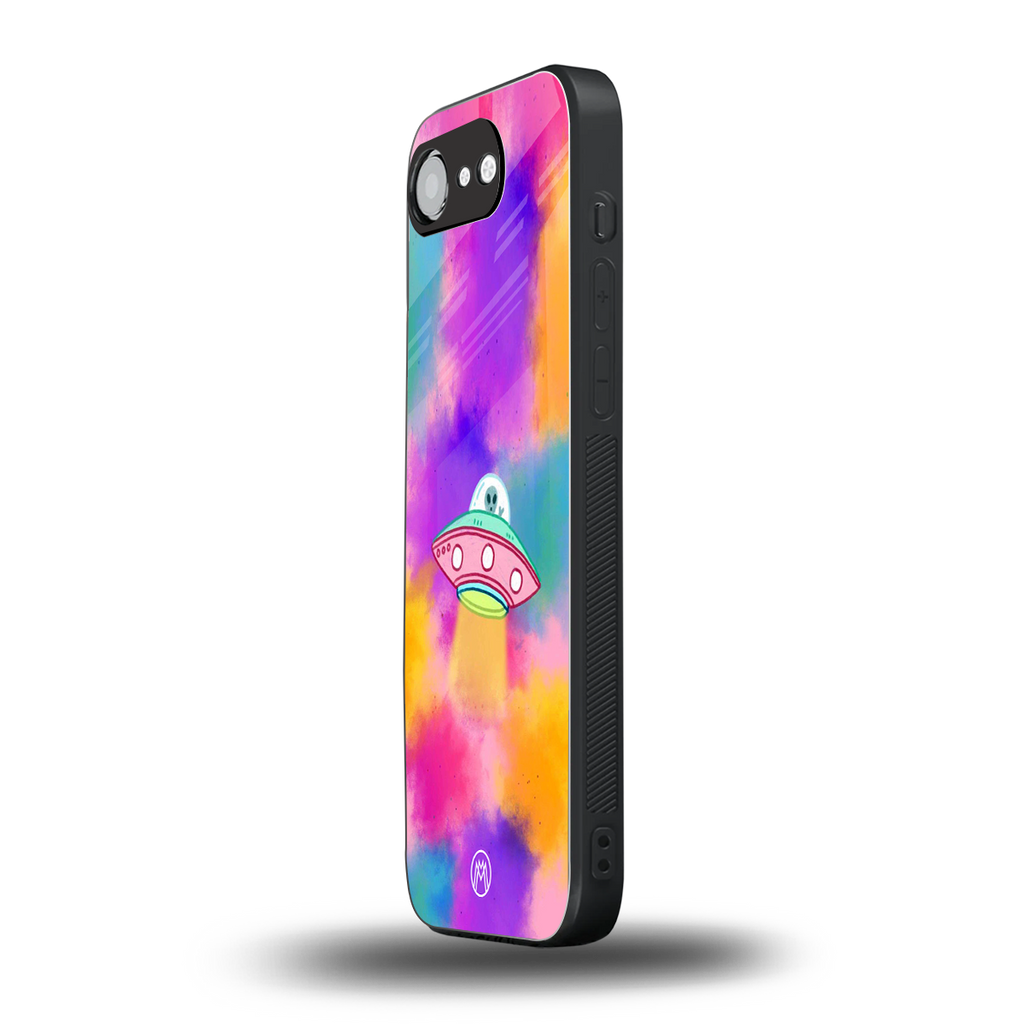 lil colourful alien back phone cover | glass case for iphone 16e