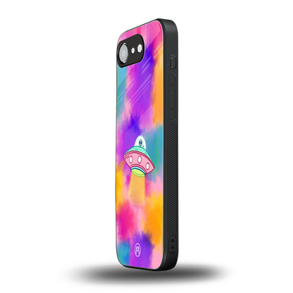 lil colourful alien back phone cover | glass case for iphone 16e