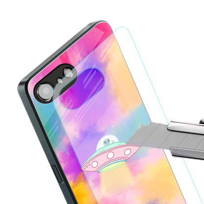 lil colourful alien back phone cover | glass case for iphone 16e
