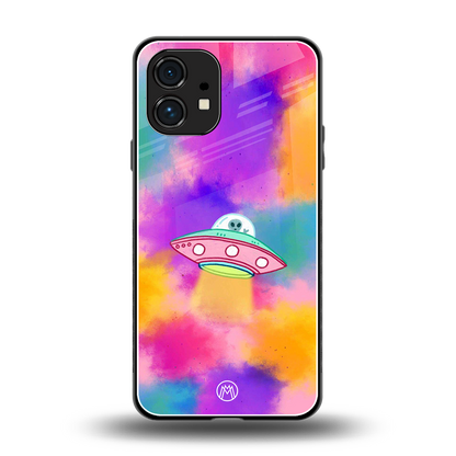 lil colourful alien back phone cover | glass case for nothing phone 1