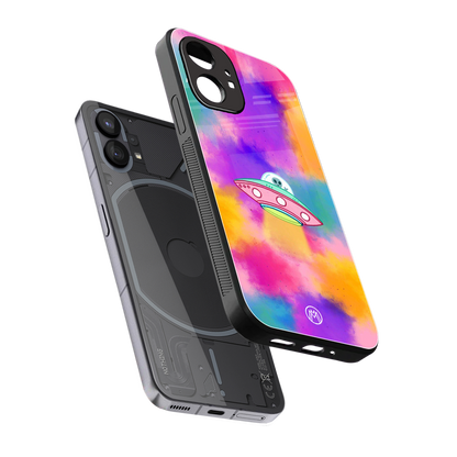 lil colourful alien back phone cover | glass case for nothing phone 1