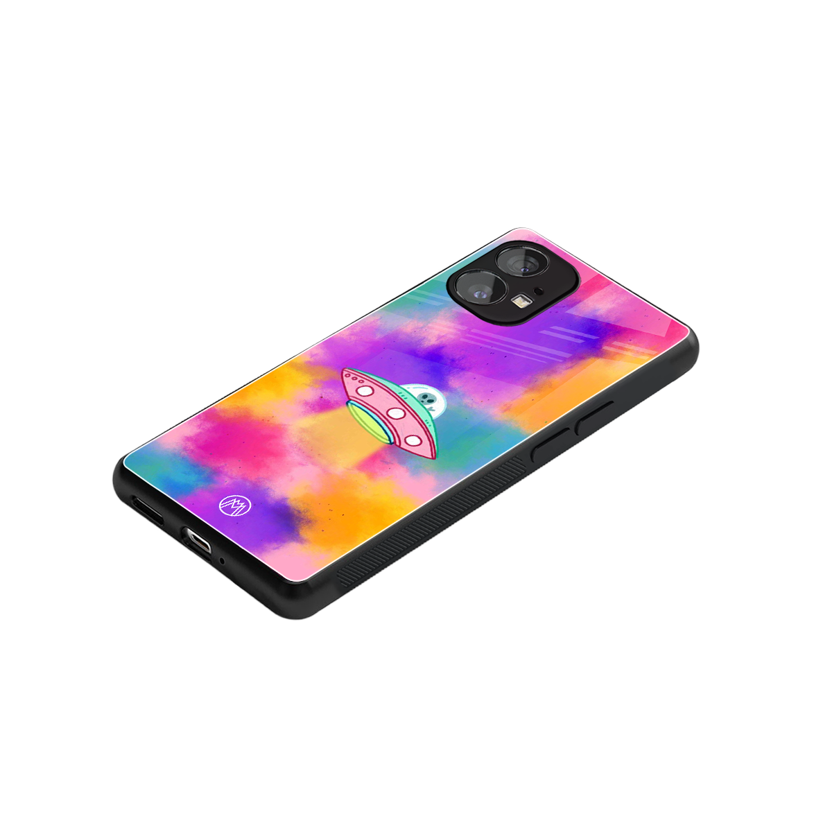 lil colourful alien back phone cover | glass case for nothing phone 1