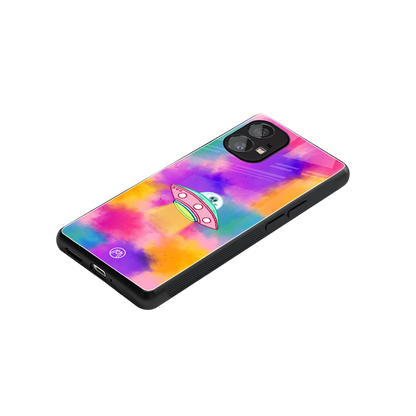 lil colourful alien back phone cover | glass case for nothing phone 1