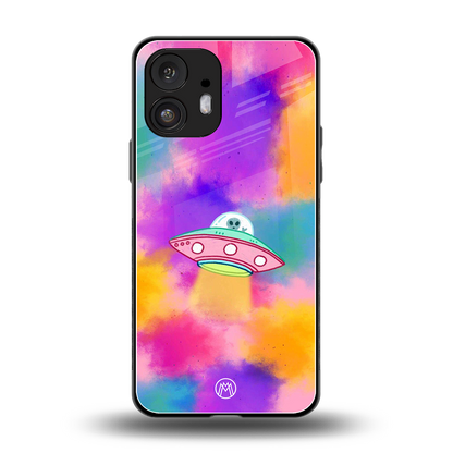lil colourful alien back phone cover | glass case for nothing phone 2