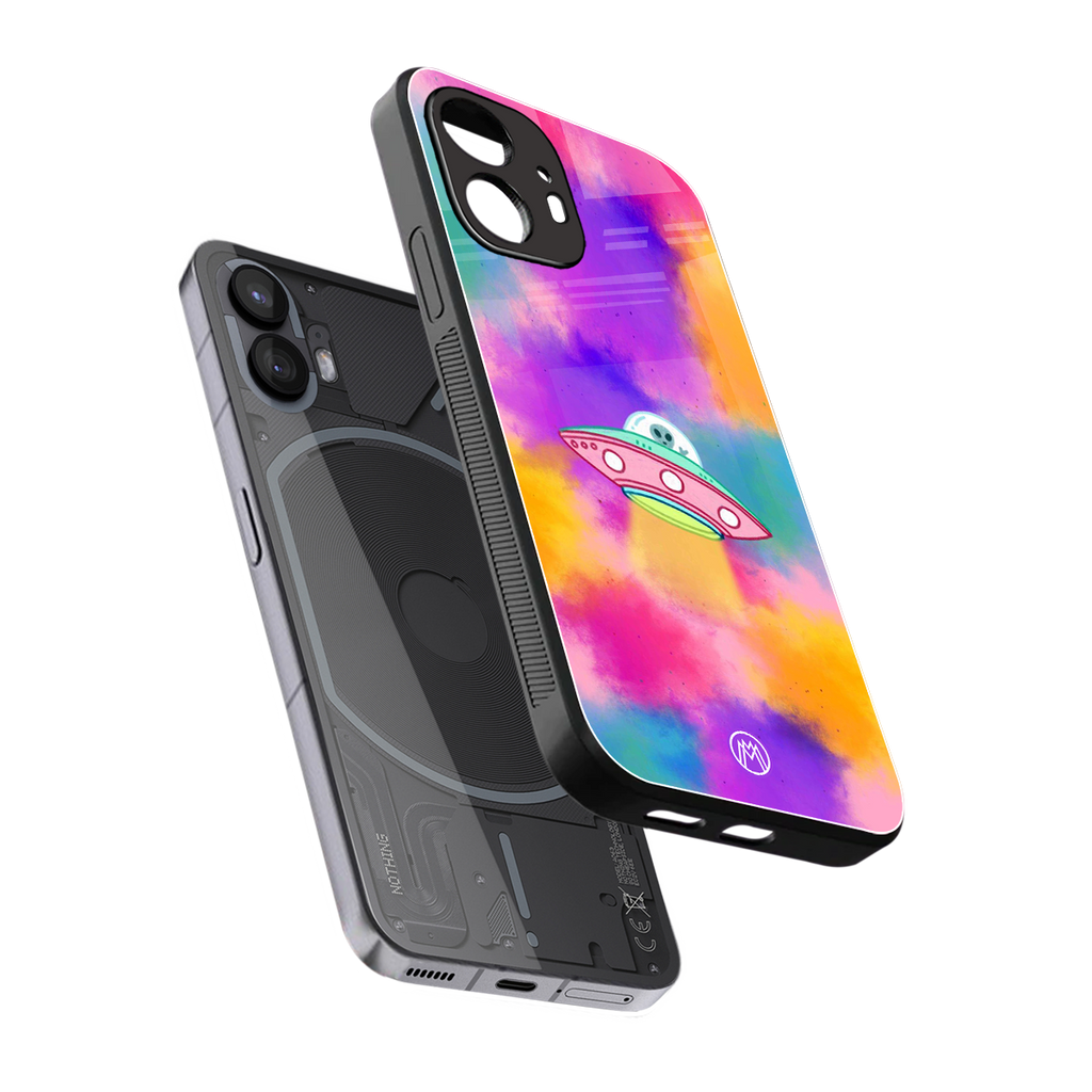 lil colourful alien back phone cover | glass case for nothing phone 2