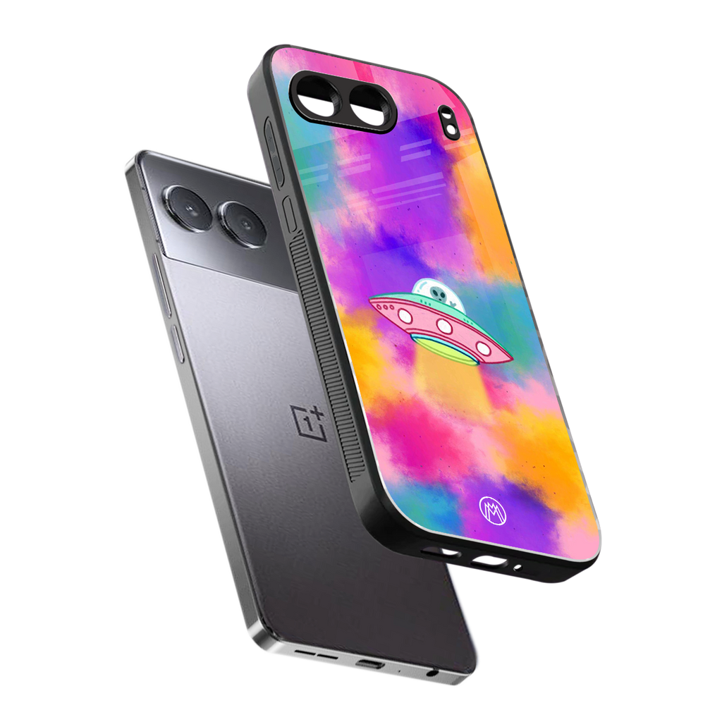 lil colourful alien back phone cover | glass case for oneplus nord 4