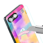 lil colourful alien back phone cover | glass case for oneplus nord 4