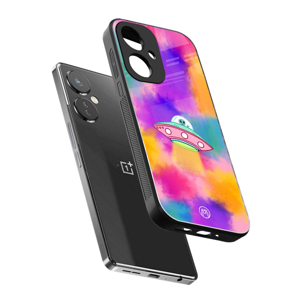lil colourful alien back phone cover | glass case for oneplus nord ce 3