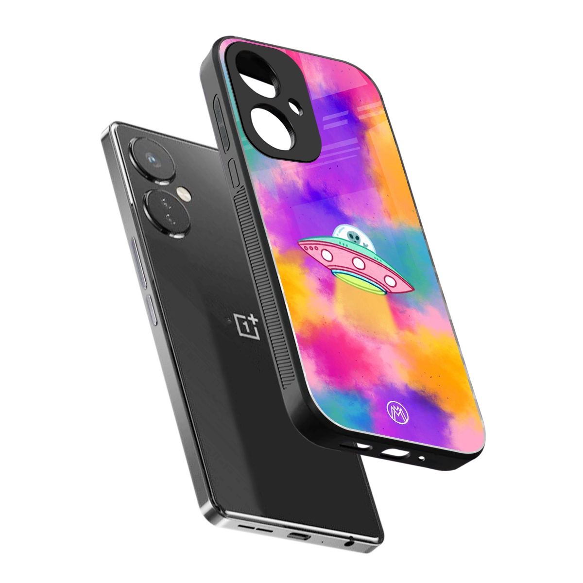 lil colourful alien back phone cover | glass case for oneplus nord ce 3