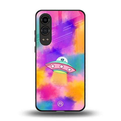 lil colourful alien back phone cover | glass case for oneplus nord ce 4 lite