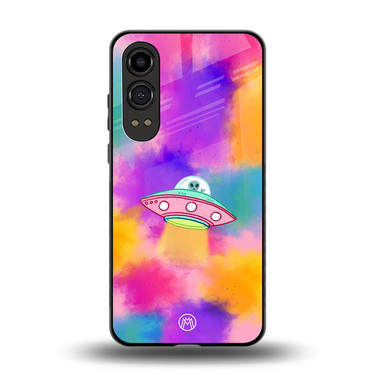 lil colourful alien back phone cover | glass case for oneplus nord ce 4 lite