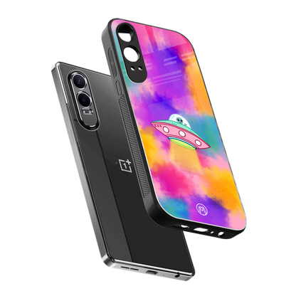 lil colourful alien back phone cover | glass case for oneplus nord ce 4 lite