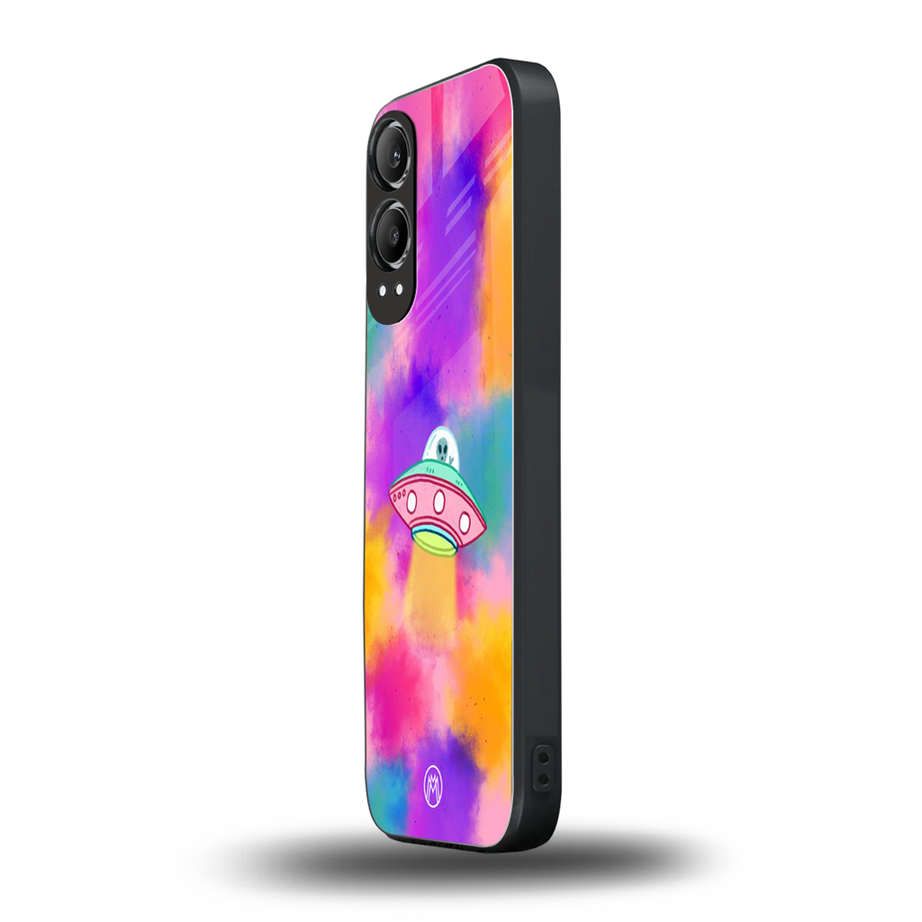 lil colourful alien back phone cover | glass case for oneplus nord ce 4 lite