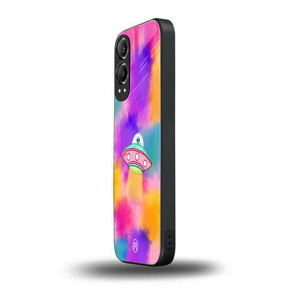 lil colourful alien back phone cover | glass case for oneplus nord ce 4 lite