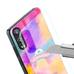 lil colourful alien back phone cover | glass case for oneplus nord ce 4 lite