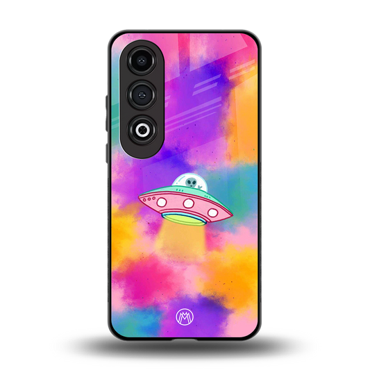 lil colourful alien back phone cover | glass case for oneplus nord ce 4
