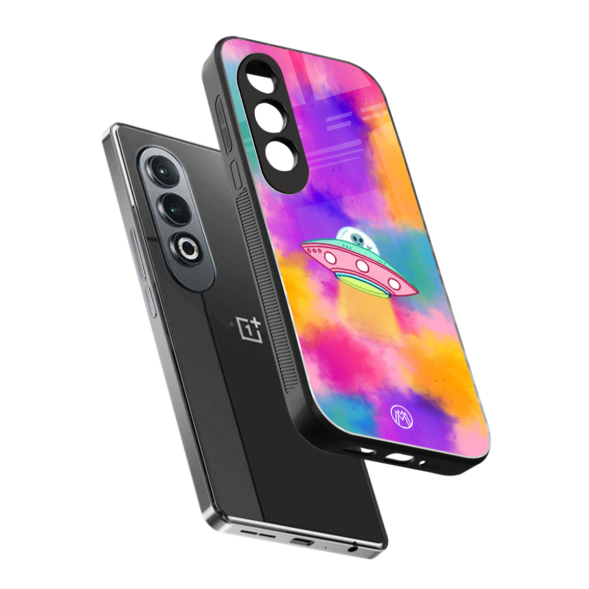 lil colourful alien back phone cover | glass case for oneplus nord ce 4