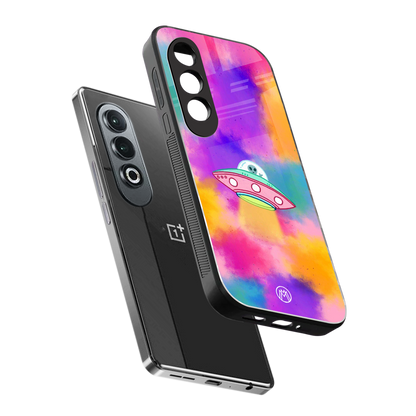 lil colourful alien back phone cover | glass case for oneplus nord ce 4