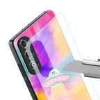 lil colourful alien back phone cover | glass case for oneplus nord ce 4