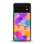 lil colourful alien back phone cover | glass case for google pixel 6 pro