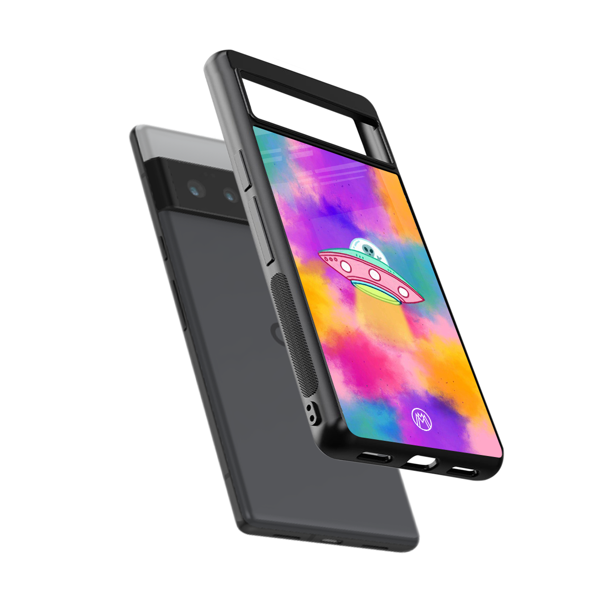 lil colourful alien back phone cover | glass case for google pixel 6 pro