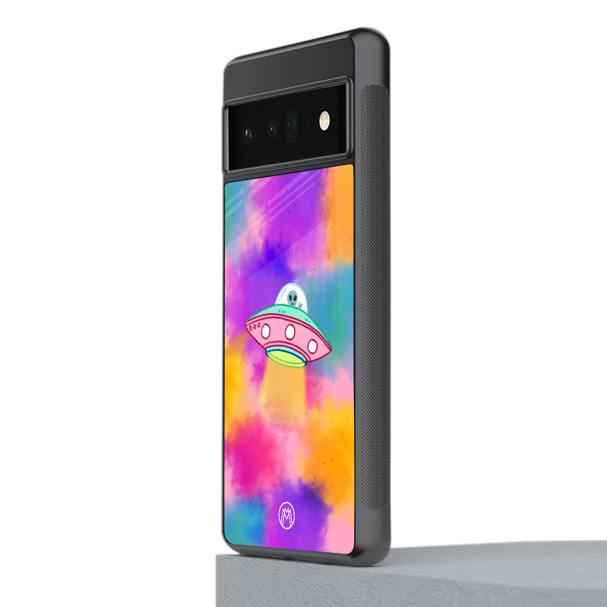lil colourful alien back phone cover | glass case for google pixel 6 pro