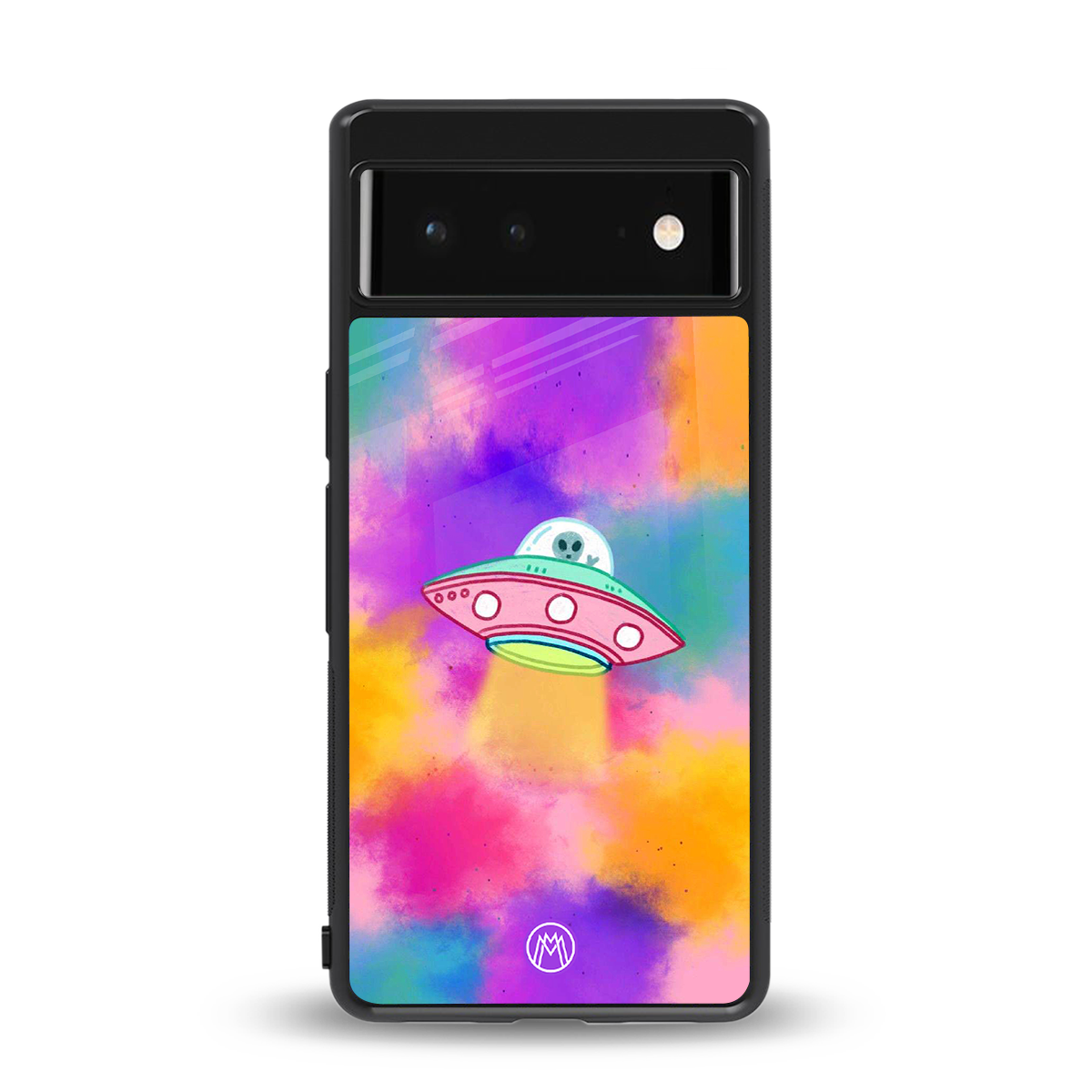 lil colourful alien back phone cover | glass case for google pixel 6