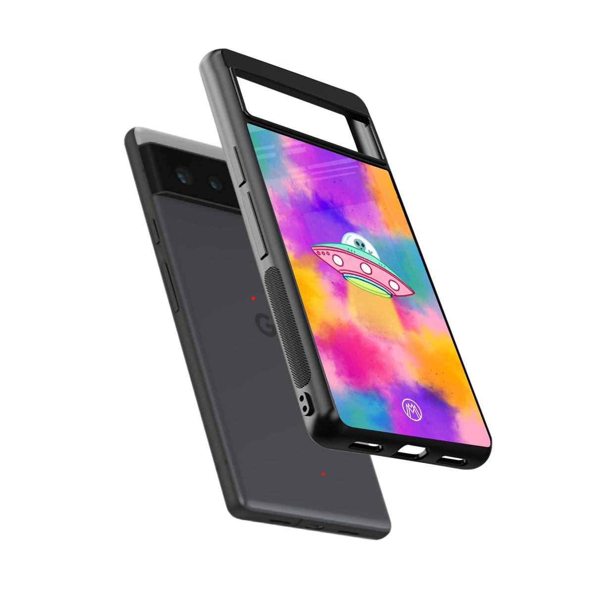 lil colourful alien back phone cover | glass case for google pixel 6