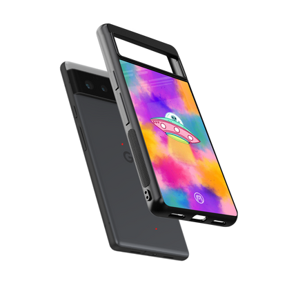lil colourful alien back phone cover | glass case for google pixel 6