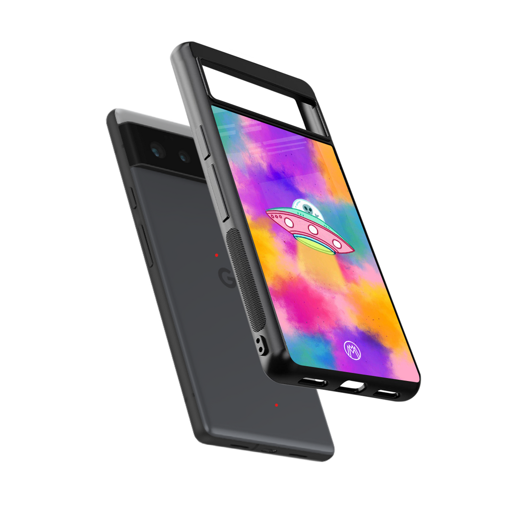 lil colourful alien back phone cover | glass case for Google Pixel 6A